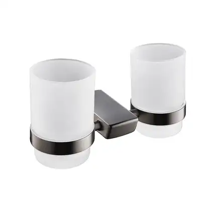 Стакан двойной для зубных щёток, подвесной Imprese Grafiky, black nickel (ZMK041807240) фото 1 Aquada.com.ua Стакан двойной для зубных щёток, подвесной Imprese Grafiky, black nickel (ZMK041807240) фото 1 Aquada.com.ua