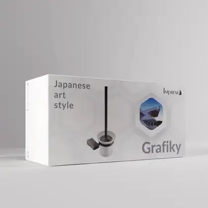 Ёршик для унитаза Imprese Grafiky, black nickel (ZMK04180826) фото 2 Aquada.com.ua