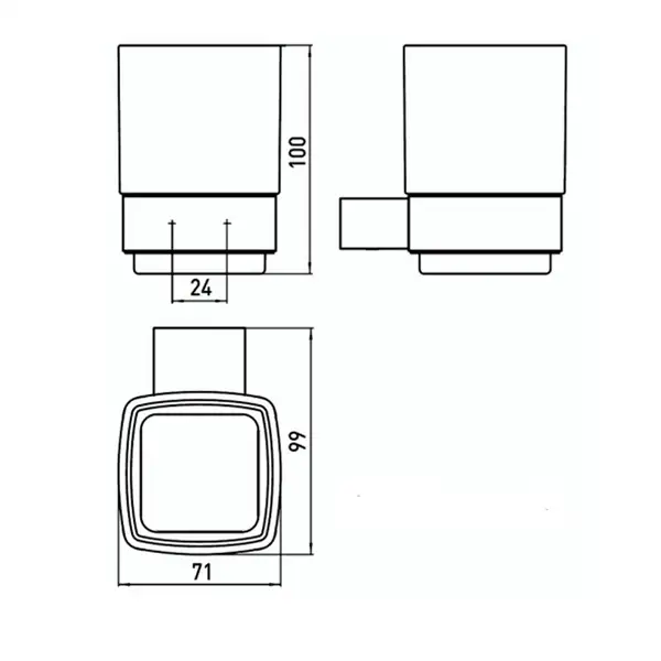 Набор аксессуаров 4-в-1 Emco Loft Black (цвет - чёрный матовый/стекло белое, матовое) (Loft Black 1) фото 6 Aquada.com.ua Набор аксессуаров 4-в-1 Emco Loft Black (цвет - чёрный матовый/стекло белое, матовое) (Loft Black 1) фото 6 Aquada.com.ua