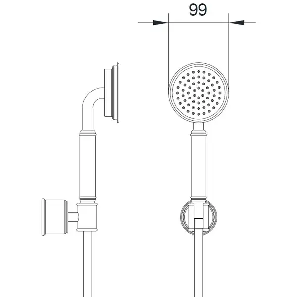 Душевой гарнитур Imprese Hydrant (цвет - brushed nickel) (ZMK031806100) фото 2 Aquada.com.ua