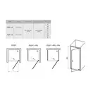 Душевые двери Ravak Pivot PDOP1-80 (профиль - белый; стекло - Transparent (прозрачный)) (03G40101Z1) фото 2 Aquada.com.ua