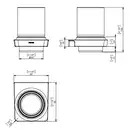 Стаканы для зубных щёток Sonia S6 Black, чёрный матовый (166442) фото 4 Aquada.com.ua