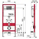 Инсталляция для подвесного унитаза Tece 9.400.001 в комплекте с клавишей TECE now (9.400.001+9.240.403) фото 2 Aquada.com.ua