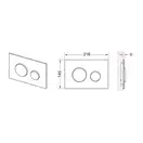TECEloop панель смыва с двумя клавишами пластиковая (панель белая/клавиша белая) (9240600) фото 2 Aquada.com.ua