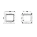 Монтажная рамка для установки стеклянных панелей Teceloop modular на уровне стены Позолоченная 9 24 (9240648) фото 2 Aquada.com.ua