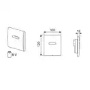 TECEplanus 6v batterie панель смыва с ифракрасным датчиком для писсуара (белый мат) (9242354) фото 2 Aquada.com.ua