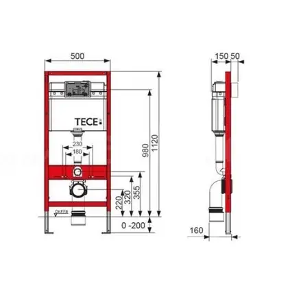 Инсталляция для подвесного унитаза комплект 4-в-1 Tece 9400006 (9.400.006) фото 3 Aquada.com.ua