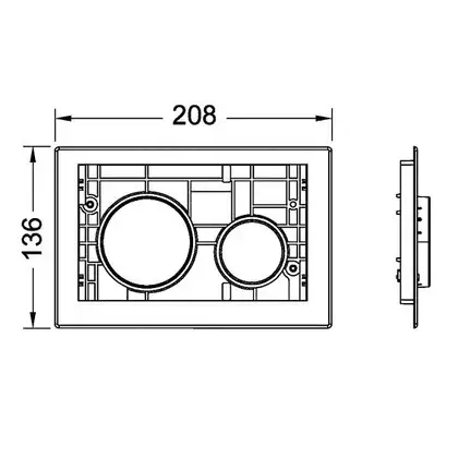 TECEloop modular кнопки для смыва (цвет - хром матовый) (9240665) фото 2 Aquada.com.ua