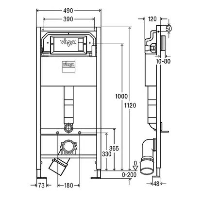 Инсталляция для унитаза Viega Prevista Dry с кнопкой Style 23 черный цвет (771997 + 773175) фото 4 Aquada.com.ua Инсталляция для унитаза Viega Prevista Dry с кнопкой Style 23 черный цвет (771997 + 773175) фото 4 Aquada.com.ua