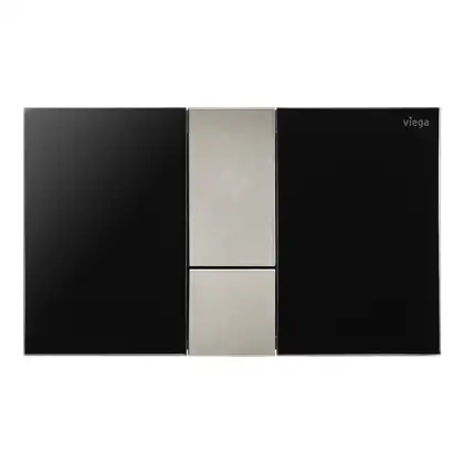 Панель смыва Viega Prevista Visign for Style 24 корпус - чёрный насыщенный, кнопка - нерж. сталь (773328) фото 2 Aquada.com.ua