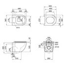 Унітаз підвісний Qtap Robin безобідковий з сідінням Slim Soft-close QT1333046ENRW (QT1333046ENRW) фото 2 Aquada.com.ua