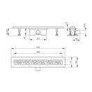 Трап лінійний Qtap Dry FC304-900 з нержавіючою решіткою 900х73 (QTDRYFC304900) фото 2 Aquada.com.ua