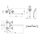 Змішувач для ванни Qtap Liberty ANT 140 (QTLIBANT140) фото 2 Aquada.com.ua