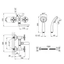 Змішувач для ванни Qtap Liberty CRM 140-2 (QTLIBCRM1402) фото 2 Aquada.com.ua