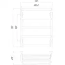 Сушарка рушників електрична Qtap Standard shelf (CRM) P5 500х700 LE з полицею (QTSTNDP5500700LESH) фото 2 Aquada.com.ua