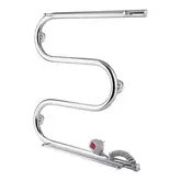 Сушарка рушників електрична Qtap Snake shelf (CRM) 500х500 RE з тримачем рушників (QTSNAKE500500SHRE)