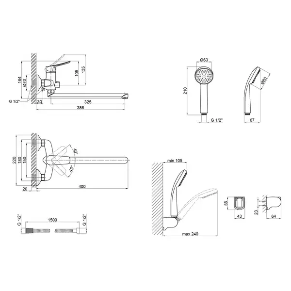 Змішувач для ванни Qtap Loft CRM 005 New (QTLFTCRM005NEW) фото 2 Aquada.com.ua Змішувач для ванни Qtap Loft CRM 005 New (QTLFTCRM005NEW) фото 2 Aquada.com.ua