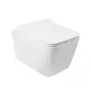 Унітаз підвісний Qtap Crow безобідковий з сідінням Slim Soft-close QT05335170W (QT05335170W) фото 1 Aquada.com.ua