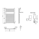 Сушарка рушників водяна Qtap Dias (SIL) P15 800x500 HY (QTDIASSILP15800500HY) фото 2 Aquada.com.ua