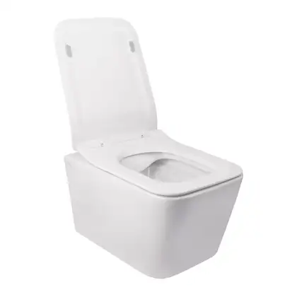 Унітаз підвісний Qtap Crow безобідковий з сідінням Slim Soft-close QT05335170W (QT05335170W) фото 3 Aquada.com.ua
