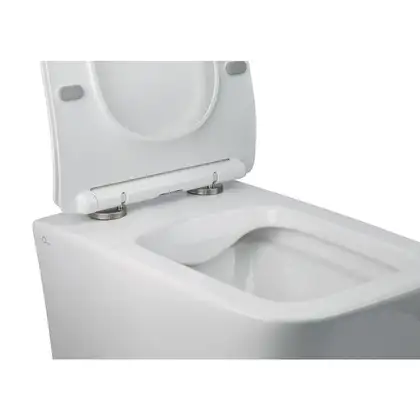 Унітаз підвісний Qtap Crow безобідковий з сідінням Slim Soft-close QT05335170W (QT05335170W) фото 4 Aquada.com.ua