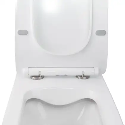 Унітаз підвісний Qtap Crow безобідковий з сідінням Slim Soft-close QT05335170W (QT05335170W) фото 5 Aquada.com.ua