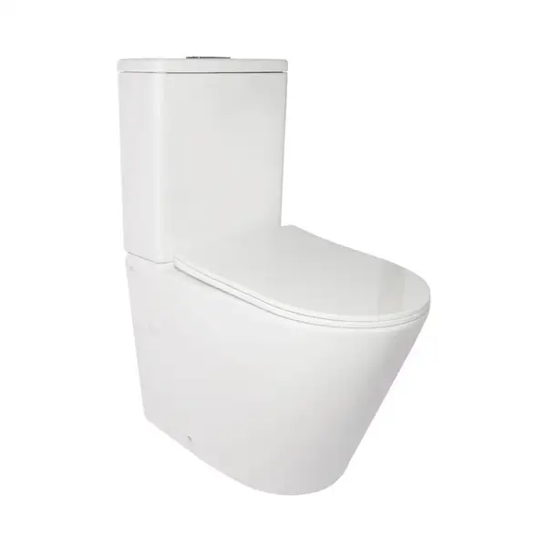 Унітаз-компакт Qtap Stork безобідковий з сідінням Soft-close QT15222179W (QT15222179W) фото 1 Aquada.com.ua