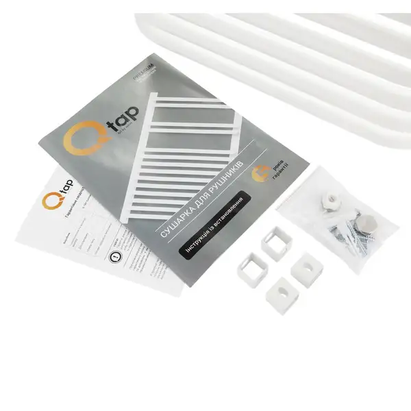 Сушарка рушників водяна Qtap Glory (WHI) P16 1000x500 HY (QTGLORYWHIP161000500HY) фото 7 Aquada.com.ua