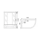 Гідромасажний бокс Qtap SBM12080.2L SAT (Fabric) (QTSBM120802LSAT) фото 2 Aquada.com.ua