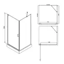 Душова кабіна Qtap Aquarius CRM1099SC6 Clear (AQUACRM1099SC6) фото 2 Aquada.com.ua