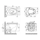 Унітаз підвісний Qtap Leo безобідковий з сидінням Slim Soft-close QT11331002ERW (QT11331002ERW) фото 2 Aquada.com.ua