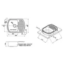 Кухонна мийка Qtap 6349 Micro Decor 0,8 мм (QT6349MICDEC08) (QT6349MICDEC08) фото 2 Aquada.com.ua