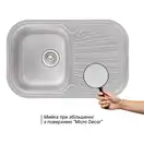 Кухонна мийка Qtap 7448 Micro Decor 0,8 мм (QT7448MICDEC08) (QT7448MICDEC08) фото 3 Aquada.com.ua
