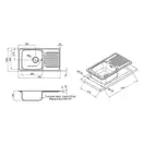 Кухонна мийка Qtap 7843 Satin 0,8 мм (QT7843SAT08) (QT7843SAT08) фото 2 Aquada.com.ua