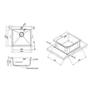 Кухонна мийка Qtap D5050 Satin 2.7/1.0 мм (QTD505010) (QTD505010) фото 2 Aquada.com.ua