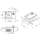 Кухонна мийка з кришкою та омивачем Qtap DC5638 Satin 3.0/1.2 мм (QTDC56383012) (QTDC56383012) фото 2 Aquada.com.ua