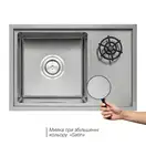 Кухонна мийка з кришкою та омивачем Qtap DC5638 Satin 3.0/1.2 мм (QTDC56383012) (QTDC56383012) фото 4 Aquada.com.ua