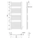 Сушарка рушників водяна Qtap Dias (SIL) P21 1200x500 HY (QTDIASSILP211200500HY) фото 2 Aquada.com.ua