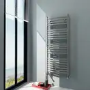 Сушарка рушників водяна Qtap Dias (SIL) P21 1200x500 HY (QTDIASSILP211200500HY) фото 3 Aquada.com.ua