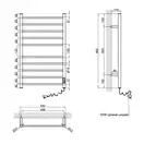 Сушарка рушників електрична Qtap Evia 11120R BLA (QTEVIBLA11120R) фото 2 Aquada.com.ua