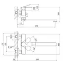 Змішувач для ванни Qtap Namesti 3225102GC (QTNAM3225102GC) фото 2 Aquada.com.ua