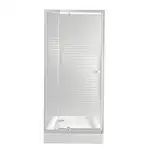 Набір Qtap двері в нішу Pisces WHI208-9.CP5 + піддон Unisquare 309915 (PISWHI2089CP5UNIS309915)