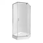 Набір Qtap душова кабіна Scorpio CRM10995-AC6 Clear + піддон Leoscorp 309915 (SCOCRM10995AC6LEOSCO309915)