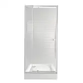 Набір Qtap двері в нішу Pisces WHI208-9.CP5 + піддон Unisquare 309915 (PISWHI2089CP5UNIS309915)
