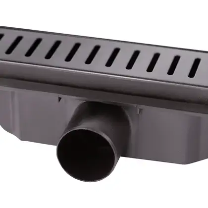 Трап лінійний Qtap Dry FF304-900MBLA з нержавіючою решіткою 900х73 (QTDRYFF304900MBLA) фото 4 Aquada.com.ua