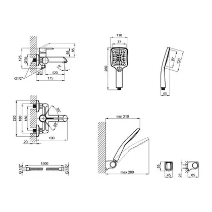 Змішувач для ванни Qtap Grand WCR 006 (QTGRAWCR006) фото 2 Aquada.com.ua