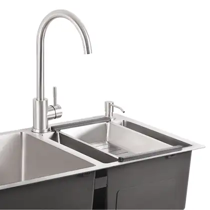 Набір 4 в 1 Qtap кухонна мийка S7843 Satin + змішувач + сушарка + дозатор для миючого засобу (QTS7843SET) фото 11 Aquada.com.ua Набір 4 в 1 Qtap кухонна мийка S7843 Satin + змішувач + сушарка + дозатор для миючого засобу (QTS7843SET) фото 11 Aquada.com.ua
