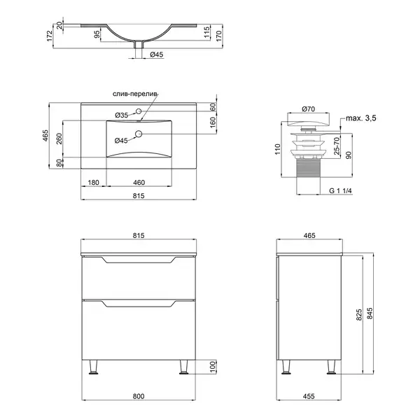 Тумба підлогова з умивальником Qtap Scorpio QT1471TNВ8013080CW (QT1471TNВ8013080CW) фото 2 Aquada.com.ua Тумба підлогова з умивальником Qtap Scorpio QT1471TNВ8013080CW (QT1471TNВ8013080CW) фото 2 Aquada.com.ua