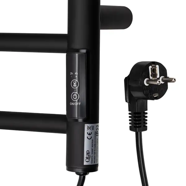 Сушарка рушників електрична Qtap Evia 11120R BLA (QTEVIBLA11120R) фото 4 Aquada.com.ua