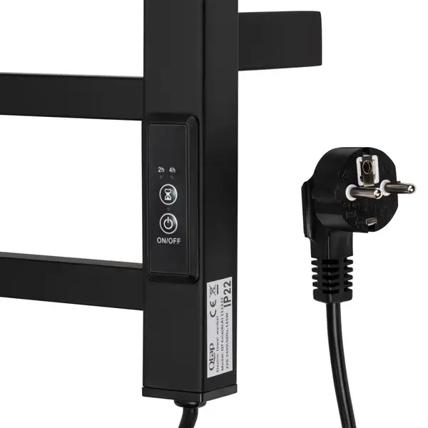 Сушарка рушників електрична Qtap Evia 11121S BLA (QTEVIBLA11121S) фото 4 Aquada.com.ua